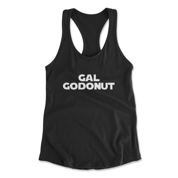Gal Godonut Womens Racerback Tank in Black color